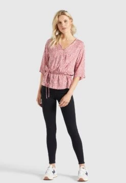 Khujo Rinalda - Blouse - Rot Weiß Geblümt -Khujo 0caecb1895fe47bc89a65f3aa43e5fa0