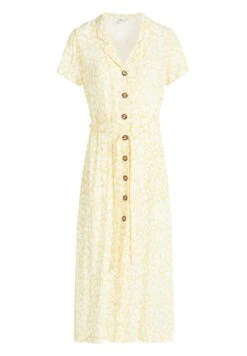 Khujo Goya - Blousejurk - Gelb-Weiß Geblümt -Khujo 126054f997ce4e42920b220398c118c7