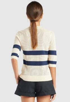 Khujo Chumane - T-Shirt Print - Sand/Dark Blue -Khujo 1701fbdfe91242a1859ec9cc53c13ca6