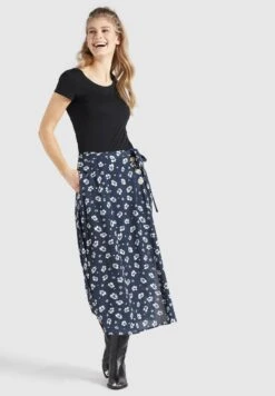 Khujo Hepke - A-Lijn Rok - Blau-Weiß Geblümt -Khujo 35959061941842baa786c53e4b7821a0