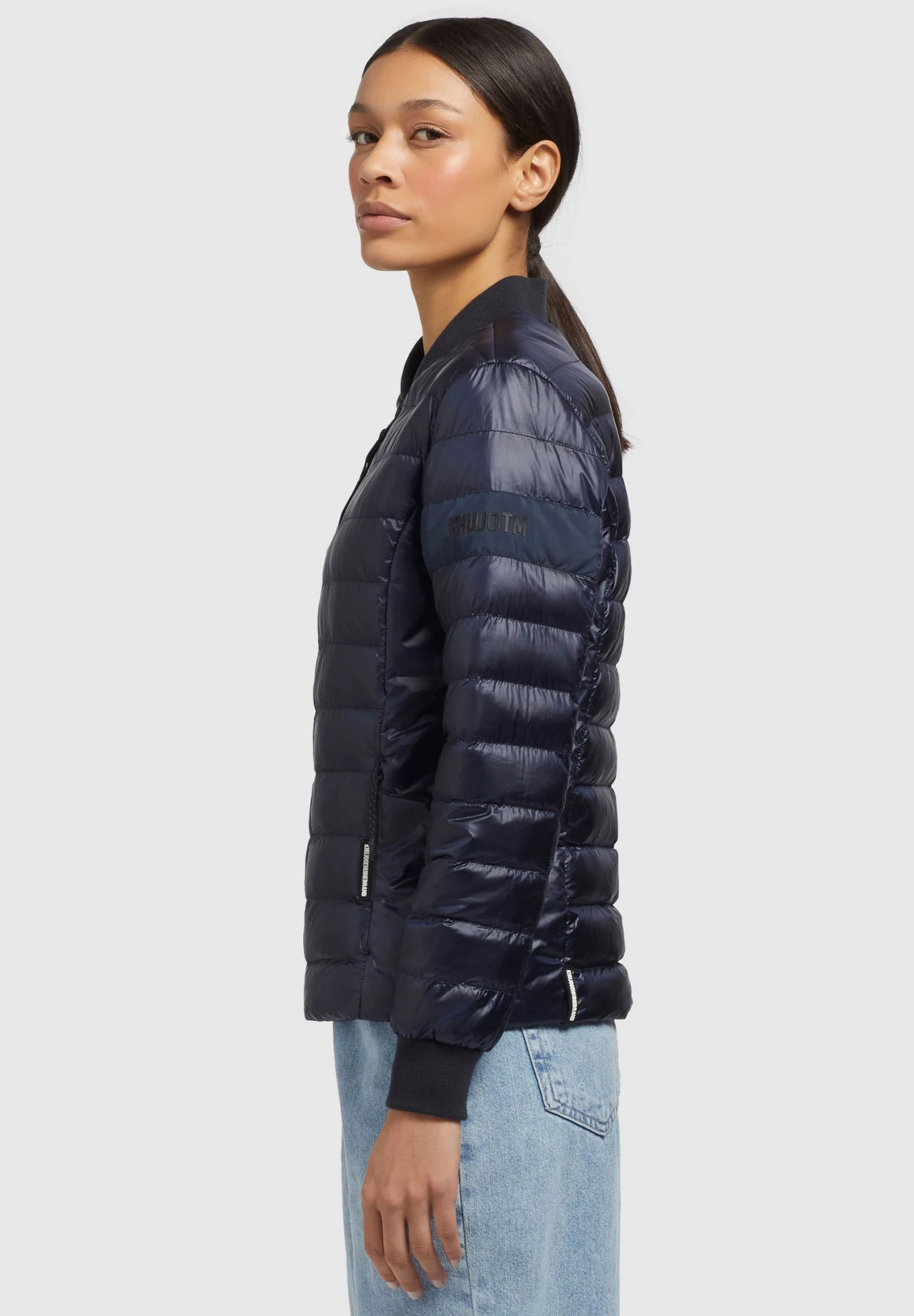 Khujo Maude Shiny - Bomberjacks - Dunkelblau 6 Khujo Maude Shiny - Bomberjacks - Dunkelblau - Afbeelding 4