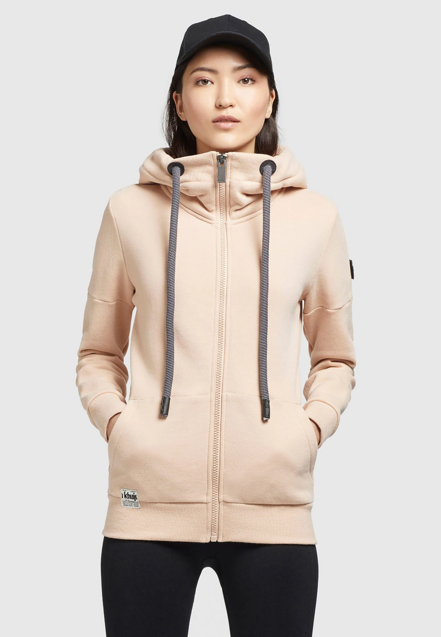 Khujo Salomea - Sweater Met Rits - Aprikot 3 Khujo Salomea - Sweater Met Rits - Aprikot