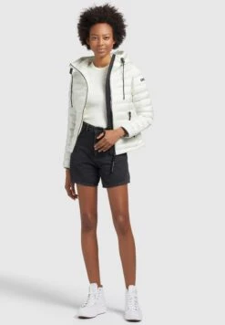 Khujo Lovina4 Shiny - Jas - Cremeweiß -Khujo af9fc28e98b64a5e9bee5aaf83cd9b99