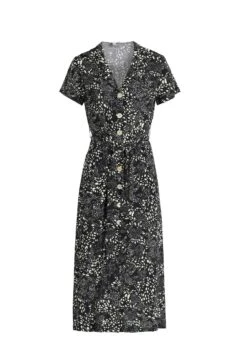 Khujo Goya - Blousejurk - Schwarz Weiß Gemustert -Khujo f5815bb2d36646a1ac82d5160805391f